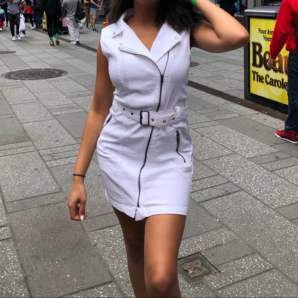 White Denim Dress